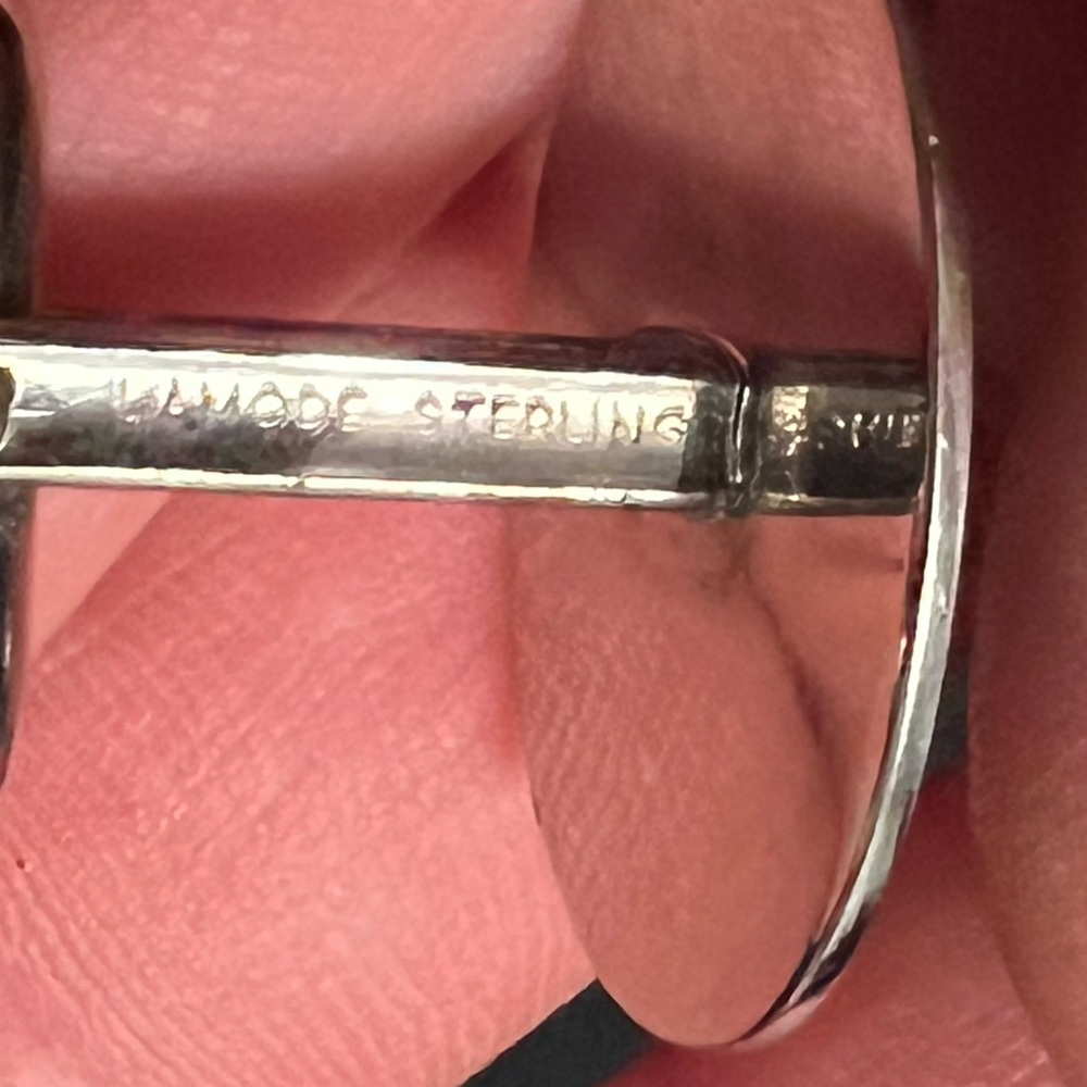 Lamode Sterling Monogram Oval Silver Cufflinks - - image 3